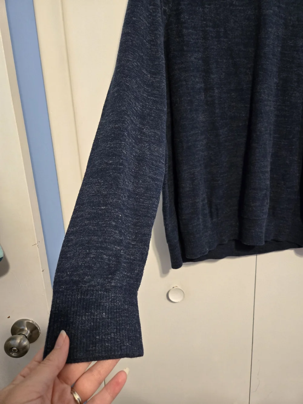 Banana Republic Men’s XL Organic Cotton Sweater‎ Blue Crewneck Lightweight Knit